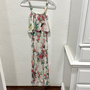 Multicolored Ruffled Tiered Maxi Sundress